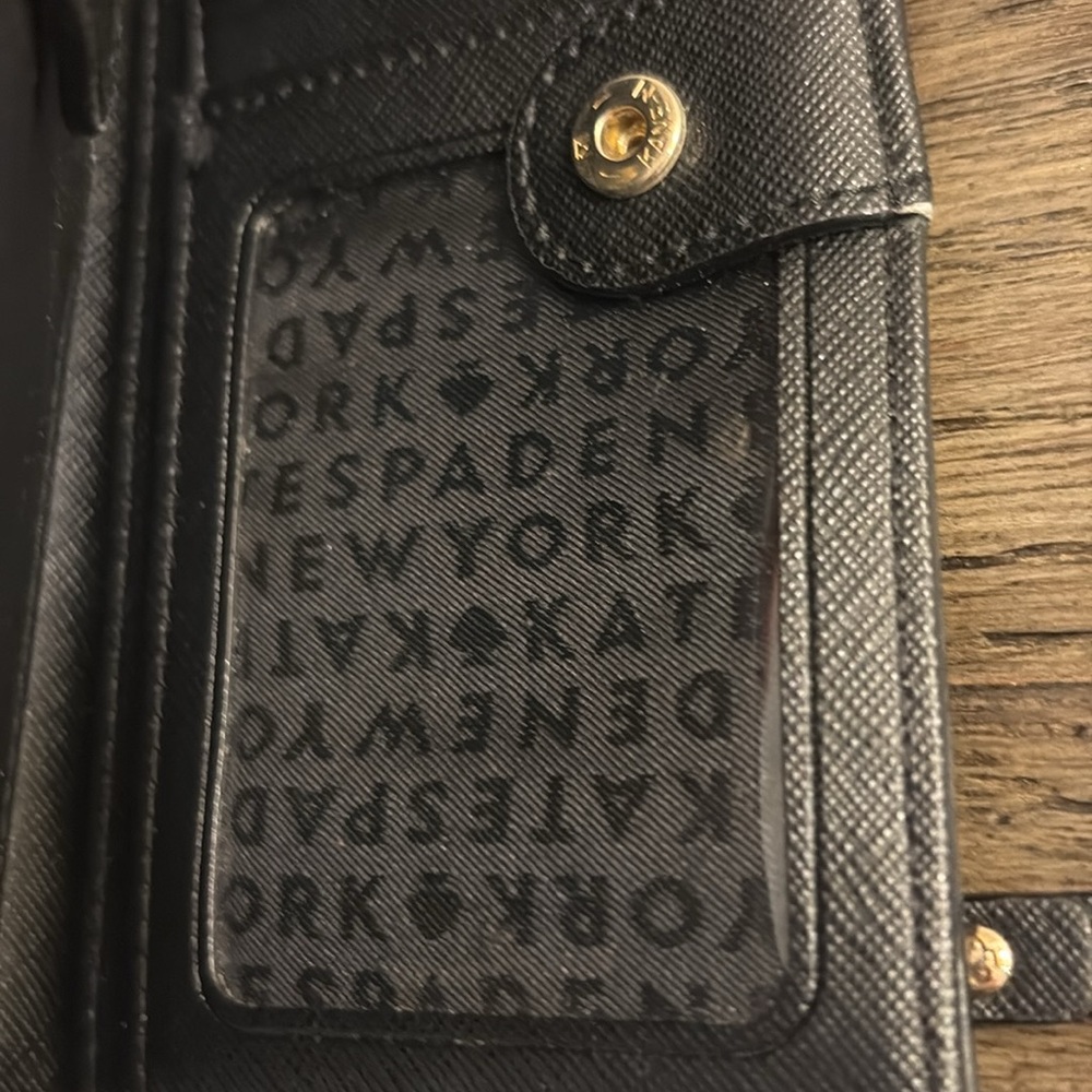 [Kate Spade] Stacy Laurel Way Soft Porcelain Colorblock Black & Pale Pink Wallet - Picture 11 of 15